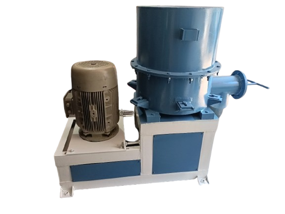 Plastic agglomerator machine processing recycled plastic waste into reusable material
