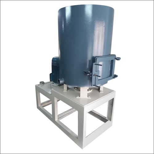 Industrial plastic dryer machine used for removing moisture from washed plastic materials.